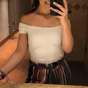 Prime Cut White Off the Shoulder Top